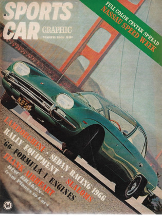 SPORTS CAR GRAPHIC 1966 MAR - LAMBO 350GTTEMPEST SPRINT, CUDA S